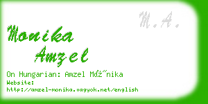 monika amzel business card